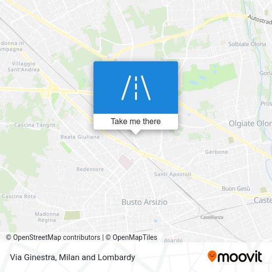 Via Ginestra map