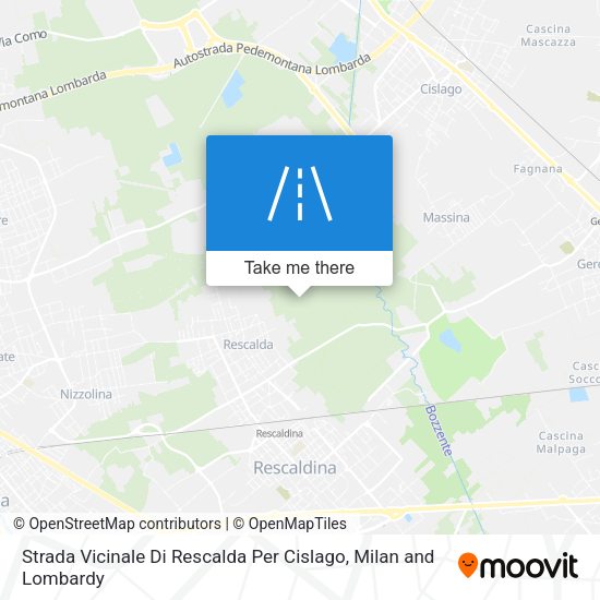 Strada Vicinale Di Rescalda Per Cislago map
