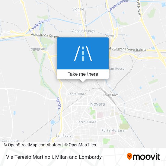 Via Teresio Martinoli map