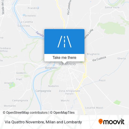Via Quattro Novembre map