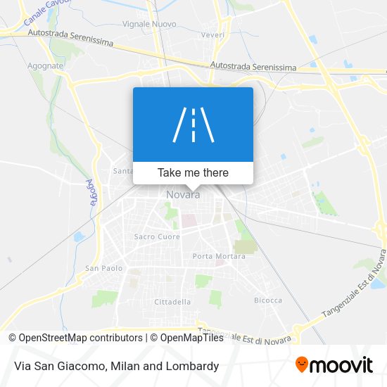 Via San Giacomo map
