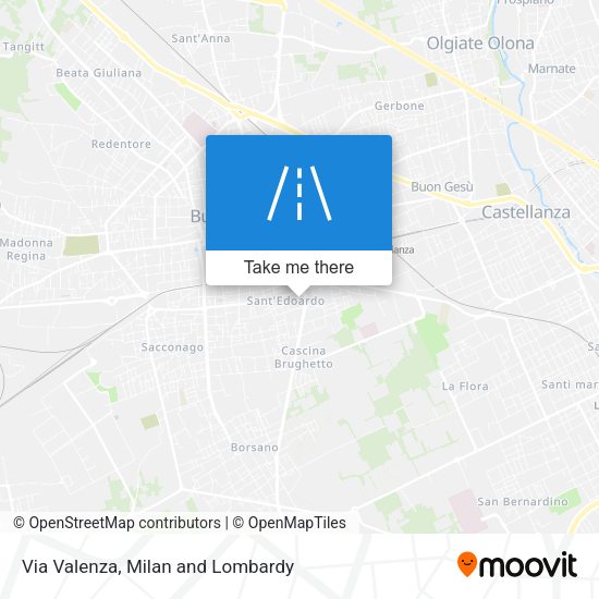 Via Valenza map