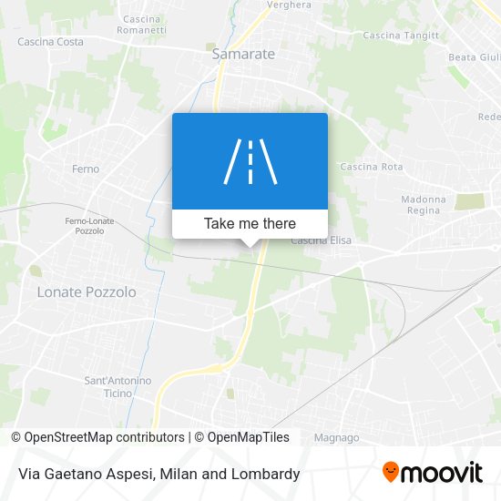 Via Gaetano Aspesi map