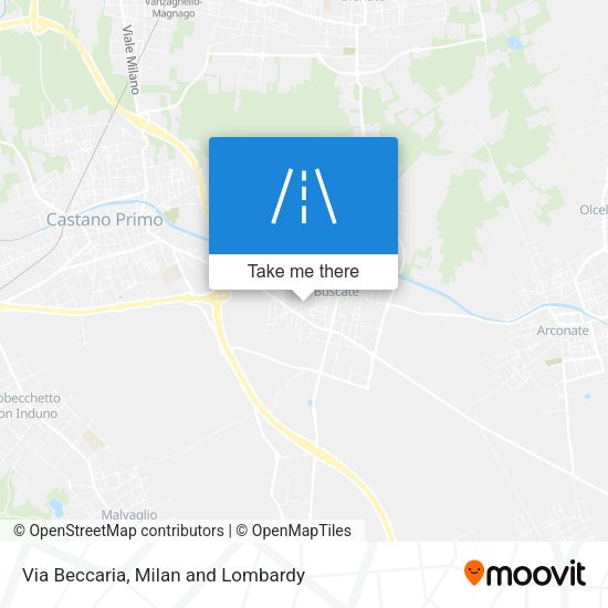 Via Beccaria map