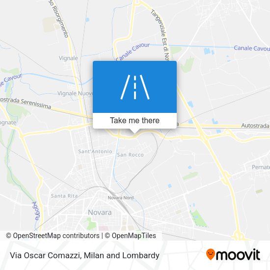 Via Oscar Comazzi map