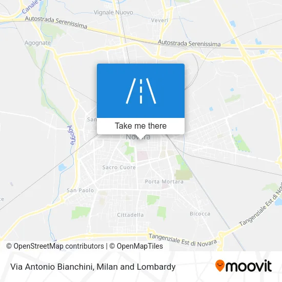 Via Antonio Bianchini map