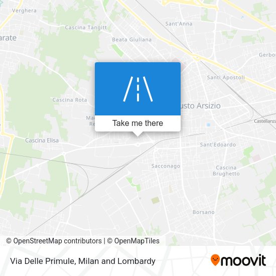 Via Delle Primule map