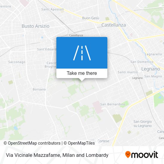 Via Vicinale Mazzafame map