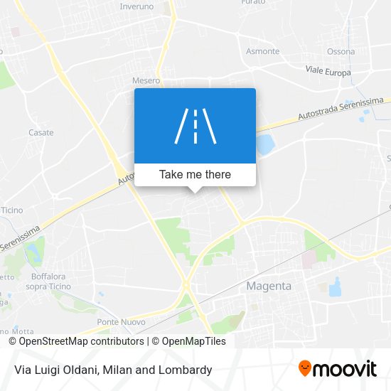 Via Luigi Oldani map