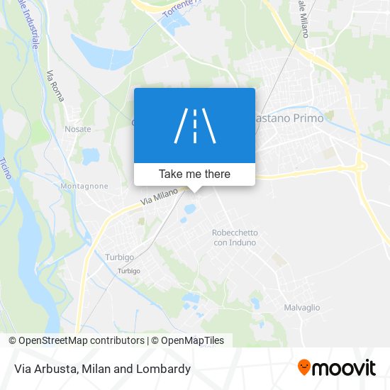 Via Arbusta map