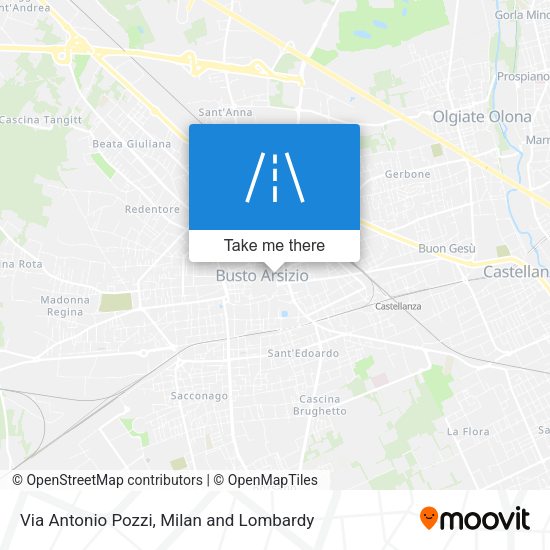 Via Antonio Pozzi map