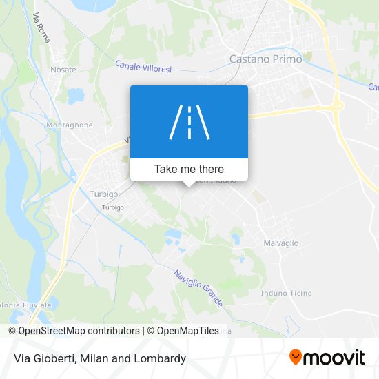 Via Gioberti map