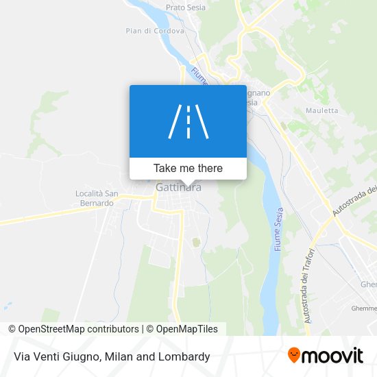 Via Venti Giugno map