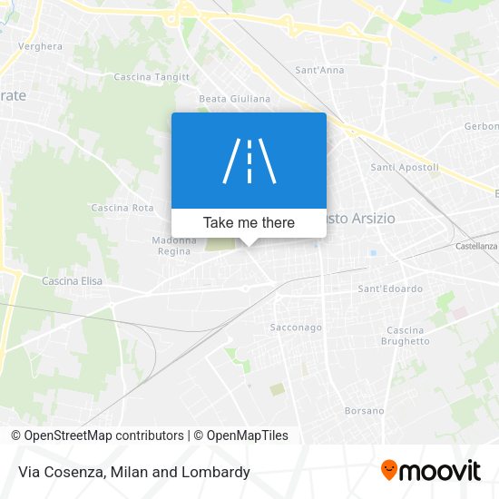 Via Cosenza map