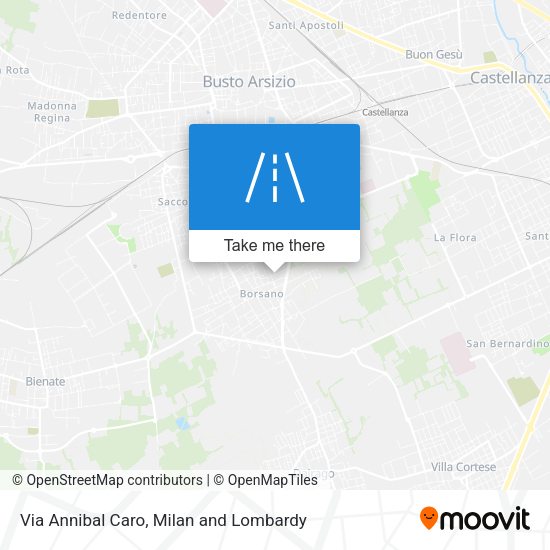 Via Annibal Caro map