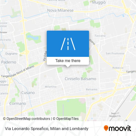 Via Leonardo Spreafico map