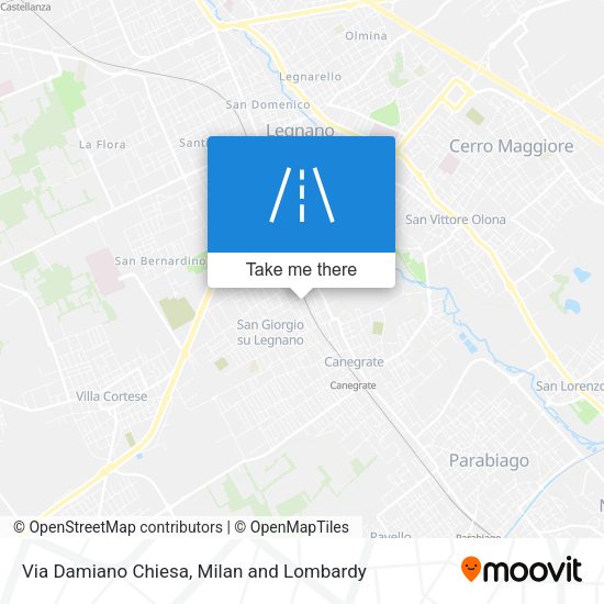 Via Damiano Chiesa map