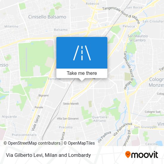 Via Gilberto Levi map