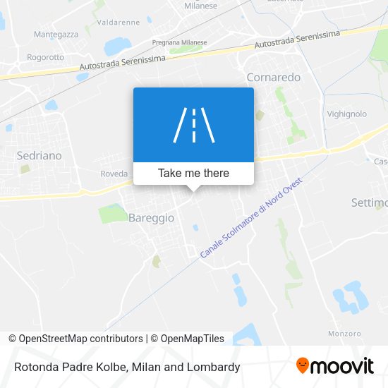 Rotonda Padre Kolbe map