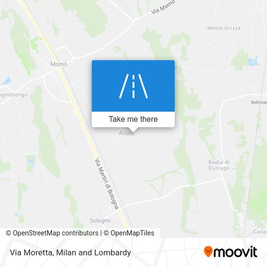 Via Moretta map