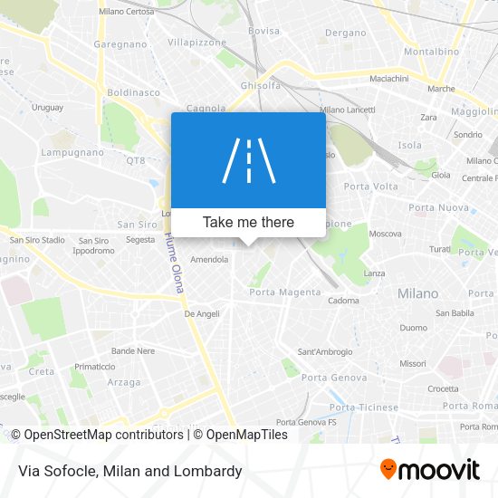 Via Sofocle map