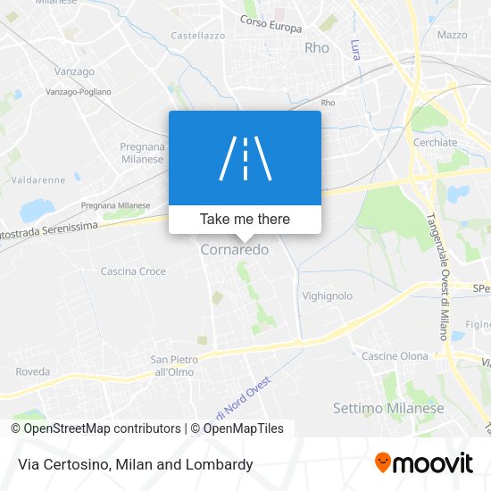 Via Certosino map
