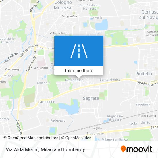 Via Alda Merini map