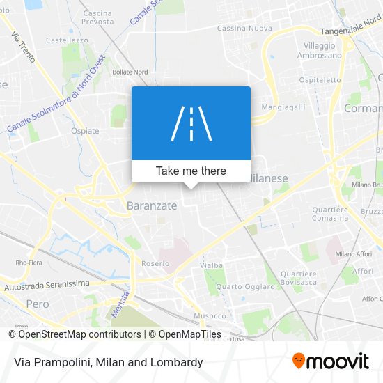 Via Prampolini map
