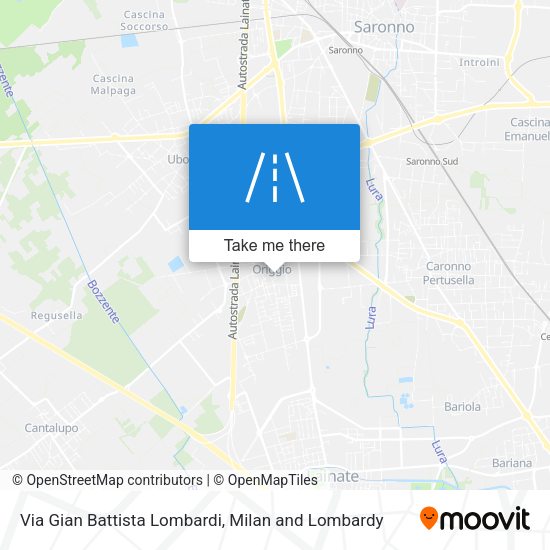 Via Gian Battista Lombardi map