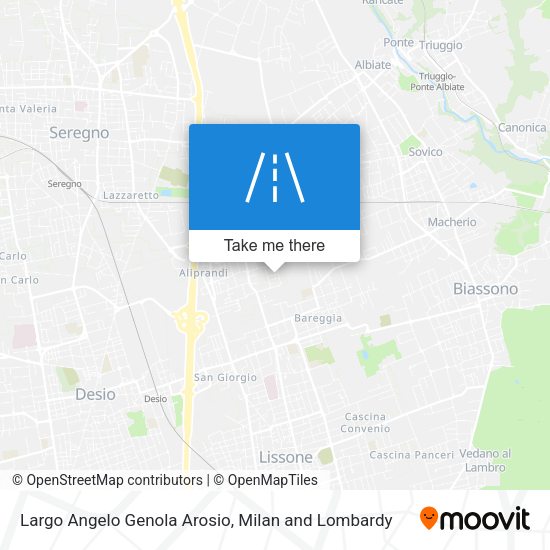 Largo Angelo Genola Arosio map