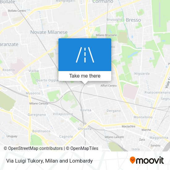 Via Luigi Tukory map