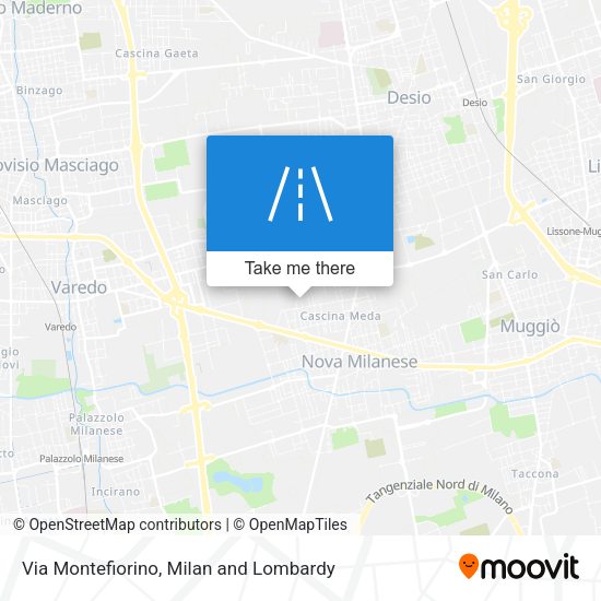 Via Montefiorino map