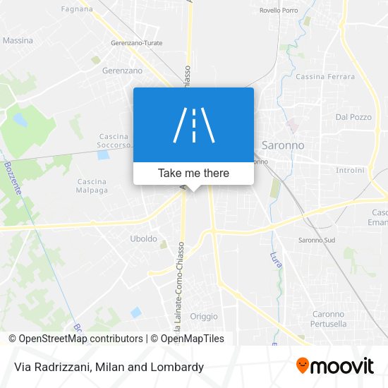 Via Radrizzani map