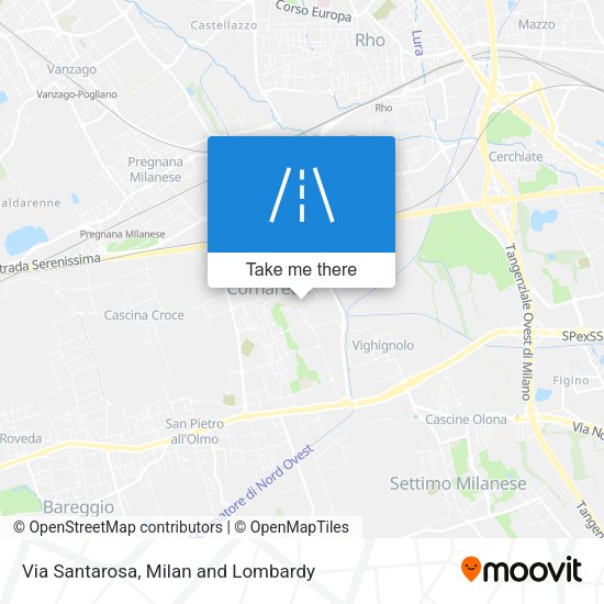 Via Santarosa map