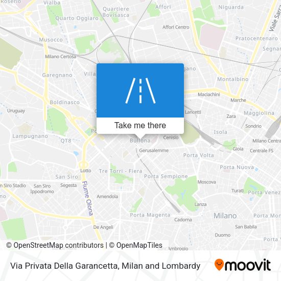 Via Privata Della Garancetta map