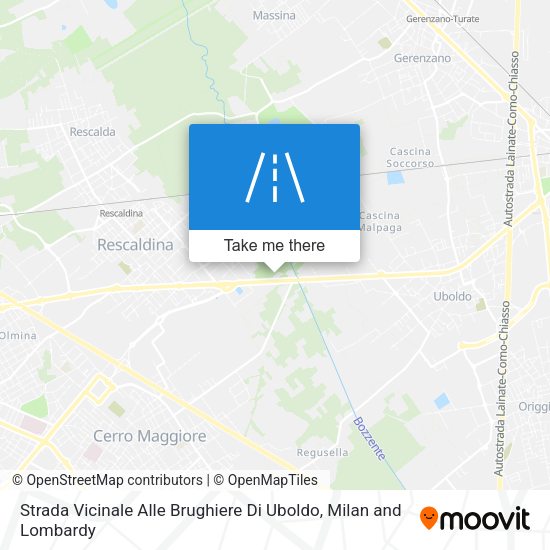 Strada Vicinale Alle Brughiere Di Uboldo map