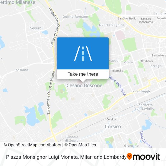 Piazza Monsignor Luigi Moneta map
