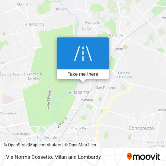 Via Norma Cossetto map