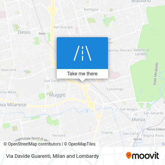Via Davide Guarenti map