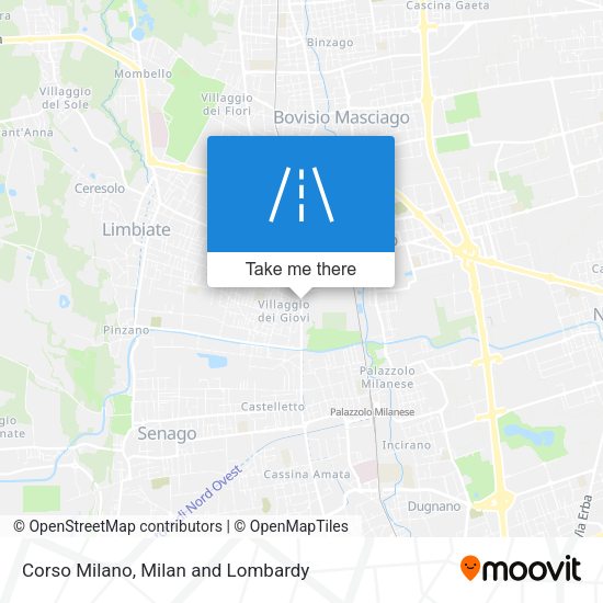 Corso Milano map