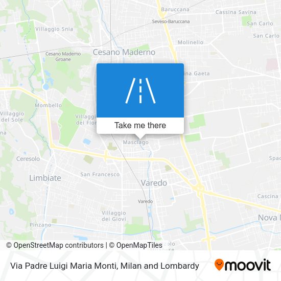Via Padre Luigi Maria Monti map