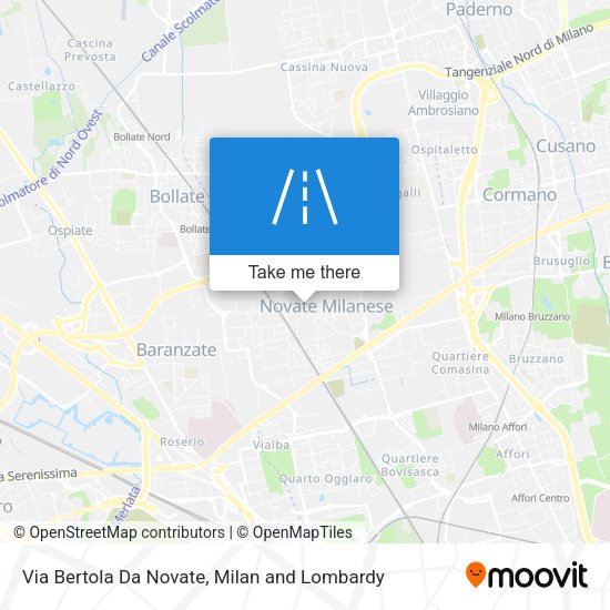 Via Bertola Da Novate map