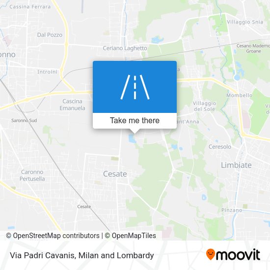 Via Padri Cavanis map