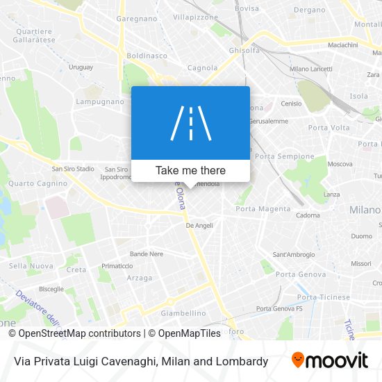 Via Privata Luigi Cavenaghi map