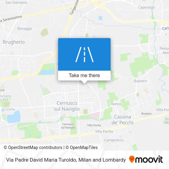 Via Padre David Maria Turoldo map