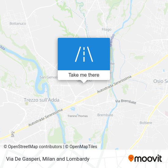 Via De Gasperi map