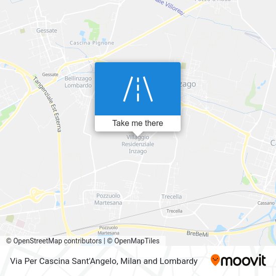 Via Per Cascina Sant'Angelo map