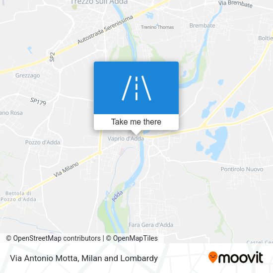 Via Antonio Motta map