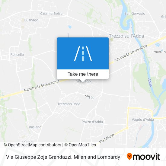 Via Giuseppe Zoja Grandazzi map