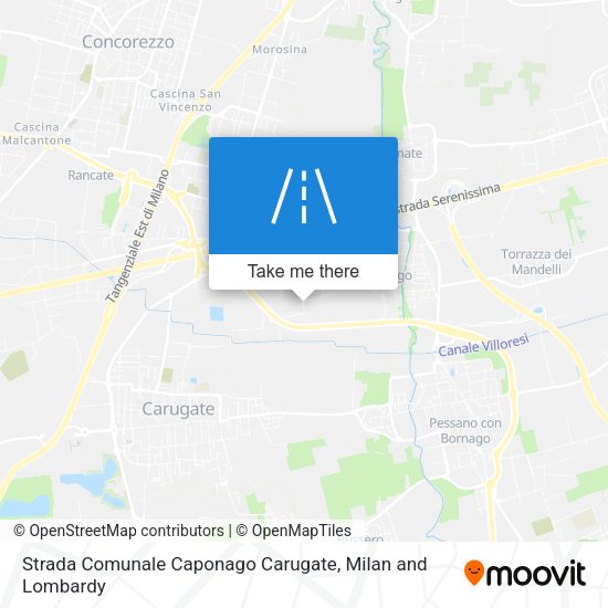Strada Comunale Caponago Carugate map